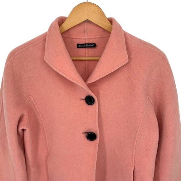 Alexandra Bartlett 100% wool short coat jacket blazer Pink Large‎ - Picture 2 of 7
